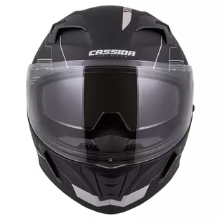 Moto přilba Cassida Integral 3.0 Turbohead - černá matná/stříbrná