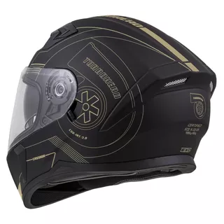 Motorcycle Helmet Cassida Integral 3.0 Turbohead - Black Matte/Gold