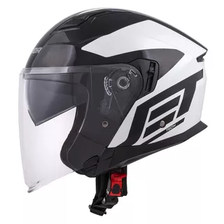 Motorcycle Helmet Cassida Jet Tech Corso - Black Matte/Grey