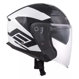 Motorcycle Helmet Cassida Jet Tech Corso - Black Matt/Fluo Yellow