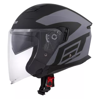 Motorcycle Helmet Cassida Jet Tech Corso - Black/White