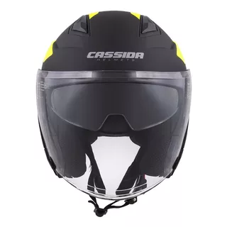 Motorcycle Helmet Cassida Jet Tech Corso - Black Matte/Grey