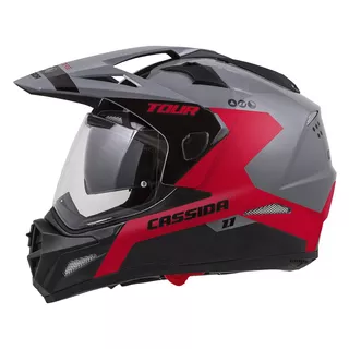 Motorcycle Helmet Cassida Tour 1.1 Spectre - Grey/Light Grey/Fluo Yellow/Black