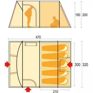 Namiot pięcioosobowy FERRINO Proxes 5 Advanced - Szary