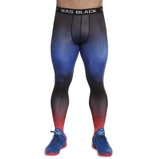 Férfi/fiú sport leggings BAS BLACK Quantum - kék-piros