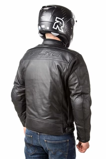Airbag kabát Helite Roadster Vintage fekete bőr - Fekete