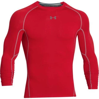 Men’s Compression T-Shirt Under Armour HG Armour LS - Carbon Heather - Red