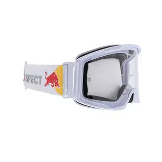 Motocross Goggles Red Bull Spect Strive Panovision, Matte White, Clear Lens