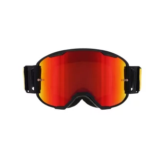Motocross Goggles Red Bull Spect Strive Panovision, Matte Black, Red Mirrored Lens
