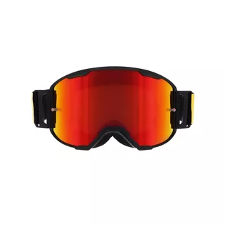 Motocross Goggles Red Bull Spect Strive Panovision, Matte Black, Red Mirrored Lens