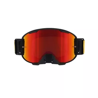 Motocross Goggles Red Bull Spect Strive Panovision, Matte Black, Red Mirrored Lens