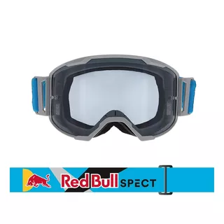 Motokrosové brýle RedBull Spect Strive Panovision, světle šedé matné, plexi kouřové