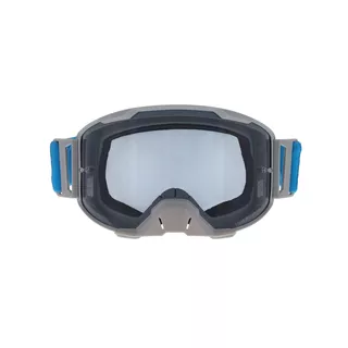 Motokrosové brýle RedBull Spect Strive Panovision, světle šedé matné, plexi kouřové