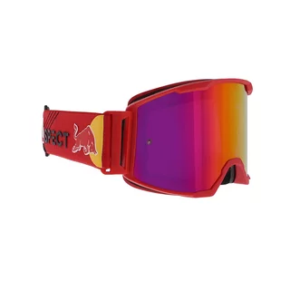 Motocross brýle RedBull Spect Spect Strive, červené matné, plexi fialové zrcadlové