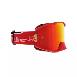 Motocross Goggles Red Bull Spect Strive, Matte Red, Red Mirrored Lens