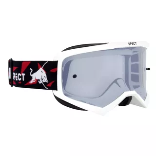 Motocross Goggles Red Bull Spect Evan, White, Smoke/Silver Lens