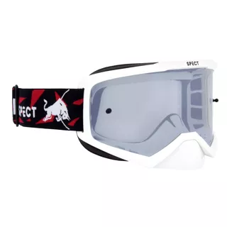 MX Goggles RedBull Spect Spect Evan, bílé, plexi kouřové/stříbrné