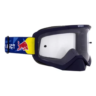 Motocross-Schutzbrille RedBull Spect Evan, blau matt, klares Plexiglas