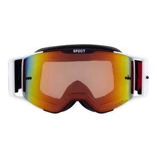 Motokrosové brýle RedBull Spect Torp, černé/bílé matné, plexi červené zrcadlové