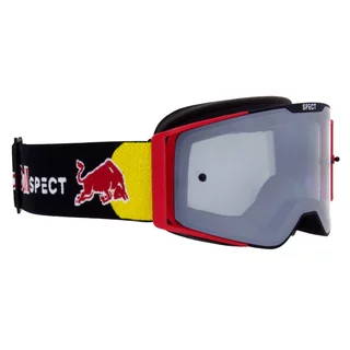 Motokrosové okuliare RedBull Spect Torp, čierne/červené matné, plexi strieborné zrkadlové