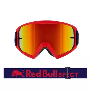 Motocross Goggles Red Bull Spect Whip, Matte Red, Red Mirrored Lens