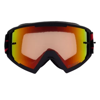Motocross Goggles Red Bull Spect Whip, Matte Black, Red Mirrored Lens