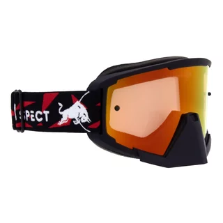 Motocross Goggles Red Bull Spect Whip, Matte Black, Red Mirrored Lens
