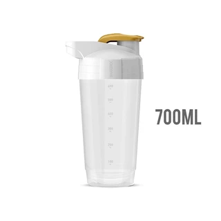 Shaker Nutrend 700 ml - průhledná se zlatým logem
