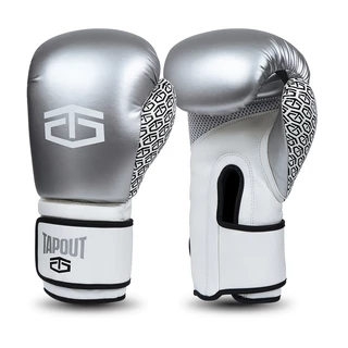 Boxerské rukavice Tapout Pro PU - strieborná - strieborná