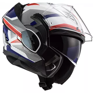 LS2 FF900 Valiant II Revo P/J Klapphelm - White Red Blue