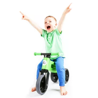 2-in-1 Balance Bike/Tricycle FUNNY WHEELS Rider Sport - Racing Green