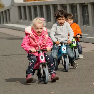 2-in-1 Balance Bike/Tricycle FUNNY WHEELS Rider Sport - Ruby Red