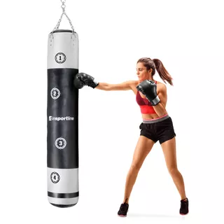 Punching Bag inSPORTline Robkin 180 x 35 cm - Black-White