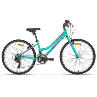 Juniorský dievčenský bicykel Galaxy Ruby 24" - model 2020 - tyrkysová