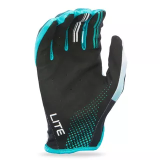 Fly Racing Lite XVII Motorrad Handschuhe - schwarz/weiss/türkis