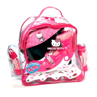 Hello Kitty dievčenská sada kolieskové korčule+prilba+chrániče
