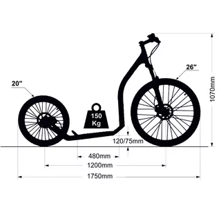 Koloběžka Crussis Cross 5.1 oranžovo-bílá