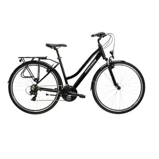 Dámské trekingové kolo Kross Trans 1.0 28" SR Gen 007 - černá / šedá / stříbrná / lesk