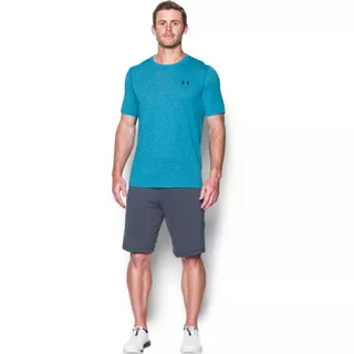 Pánske tričko Under Armour Threadborne Fitted SS - MAKO BLUE / GRAPHITE