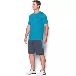 Pánske tričko Under Armour Threadborne Fitted SS - BLUE SHIFT / STEALTH GRAY