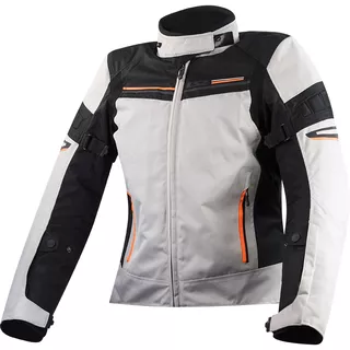 Women’s Motorcycle Jacket LS2 Shadow Lady Light Grey - Light Grey-Black