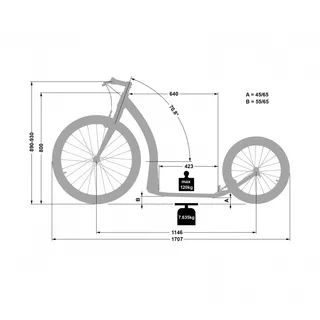 Crussis Roller Cobra 4.2 grün-blau 26"/20"