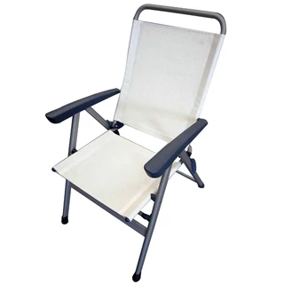 Składane krzesło, fotel ogrodowy FERRINO Slim - Niebieski - Beżowy