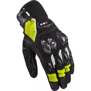 Pánske moto rukavice LS2 Spark 2 Air Black H-V Yellow - čierna/fluo žltá