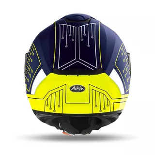 Moto přilba Airoh Spark Cyrcuit modrá/fluo-matná