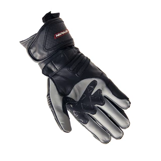 Leather Motorcycle Gloves Spark Modena - Black-Grey