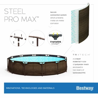Medence Steel Pool Pro Max 3,66 m szűrővel