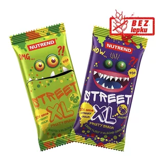 Tyčinka Nutrend Street XL Fruity 40g - lesné plody s čokoládovou polevou