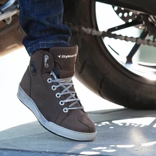 Leather Motorcycle Boots Stylmartin Marshall - Brown