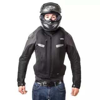 Nyári airbag kabát Helite Vented - fekete-szürke, 3XL